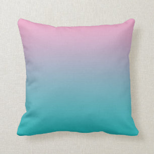 “Pink And Turquoise Ombre” Cushion