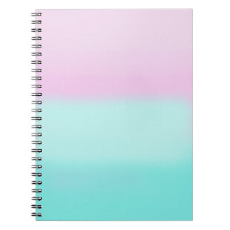 Pink and turquoise Pastel Notebook