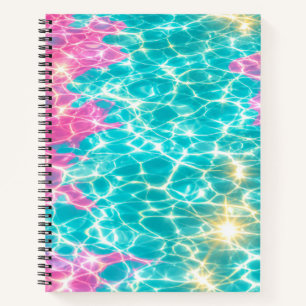 Pink and Turquoise Sparkling Water Notebook