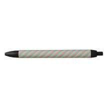 Pink and Two Shades of Light Green Stripes