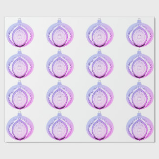 Pink and Violet Ornament White Wrapping Paper
