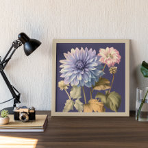 PINK AND VIOLET VINTAGE FLORAL ELEGANT 