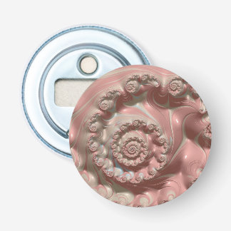 Pink and White 3D Fractal ~ Bottle Opener
