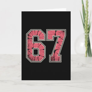 Pink And White 67 Card