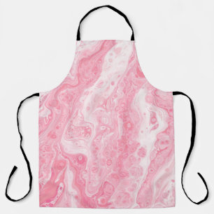 PINK AND WHITE ABSTRACT PAINTING1 APRON