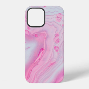 Pink and white abstract painting iPhone 12 case
