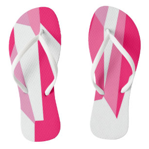 pink and white abstract  thongs