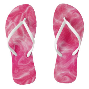 pink and white Abstract Thongs
