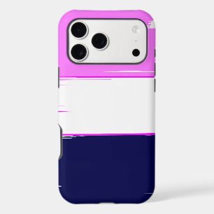 Pink and White and Deep Blue Stripe Design