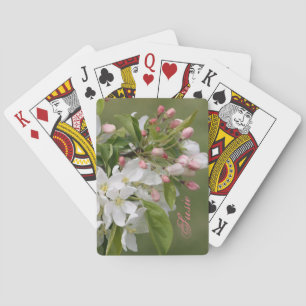 Pink And White Blossoms Playing Cards
