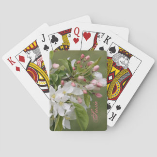 Pink And White Blossoms Playing Cards