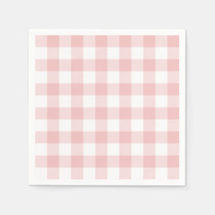 Pink and White Buffalo Plaid Gingham Napkin