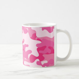 Pink and White Camo Design Coffee Mug