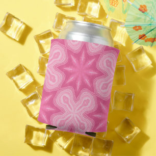 Pink And White Can Cooler