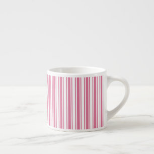 Pink and white candy stripes espresso cup
