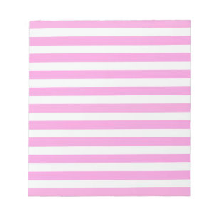 Pink and white candy stripes notepad