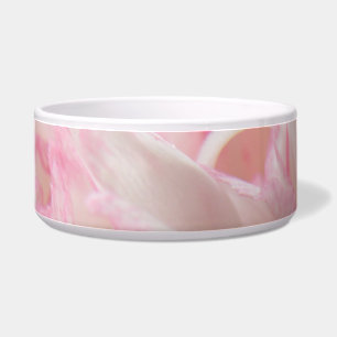 Pink and White Carnation Dog Bowl