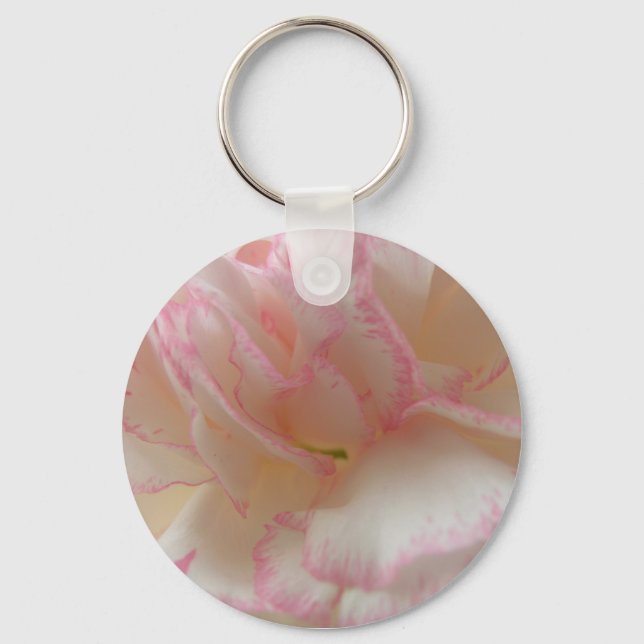 Pink and White Carnation Keychain (Front)