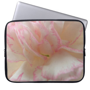 Pink and White Carnation Laptop Bag