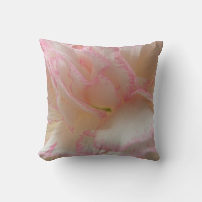 Pink and White Carnation Pillow (Front)