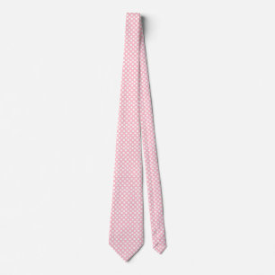 Pink and White Checked Tie