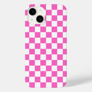Pink and white chequered classic iPhone / iPad cas Case-Mate iPhone 14 Case
