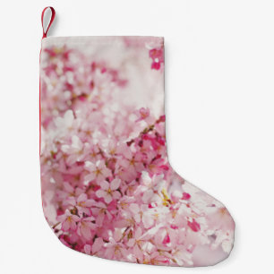 PINK AND WHITE CHERRY BLOSSOM SMALL CHRISTMAS STOCKING