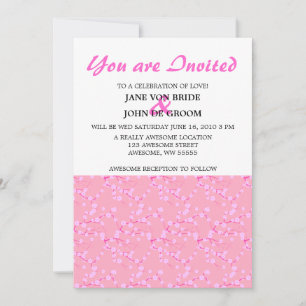 Pink and White Cherry Blossoms Invitation