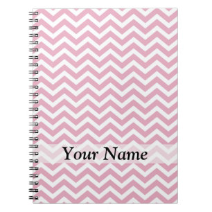 Pink and white chevron notebook