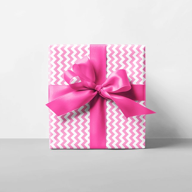 Pink and White Chevron Wrapping Paper (Pink and White Chevron Wrapping Paper)