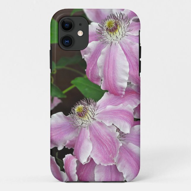 Pink and white clematis flowers Case-Mate iPhone case (Back)