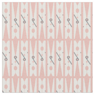 Pink and White Clothespin Patterned Fabric