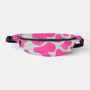 Pink and White Cow Pattern Bum Bags