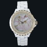 Pink and White Crab Apple Blossoms Wedding Watch<br><div class="desc">Customise the pretty Pink and White Crab Apple Blossoms Wedding Wrist Watch with the personal names of the bride and groom and specific marriage ceremony date. This classy custom flowery time piece features a digitally painted floral photograph of pink and white crab apple blossoms on the tree.</div>