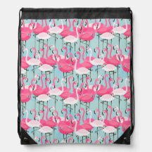 Pink And White Crowd Of Flamingos