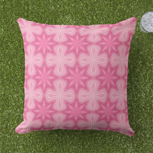 Pink And White Cushion (Grass)