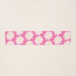 Pink and white daisy flower floral pattern chiffon scarf<br><div class="desc">Pink and white daisy flower floral pattern chiffon Scarf for neck, hair or head. Custom colour scarves with cute print. Unique Birthday gift idea for friends, family, mum, sister, daughter, wife, aunt, grandma, bride, bridesmaid etc. Available in different sizes, colours and shapes. Long or square shaped. Customisable background colour. Add...</div>