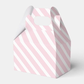 Pink and White Diagonal Striped Pattern Favour Box