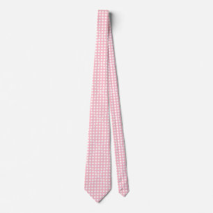Pink and White Diamonds Tie