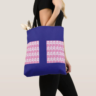 Pink and White Dolphins Tote Bag