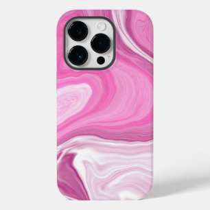 Pink and White Faux Marble  Case-Mate iPhone 14 Pro Case