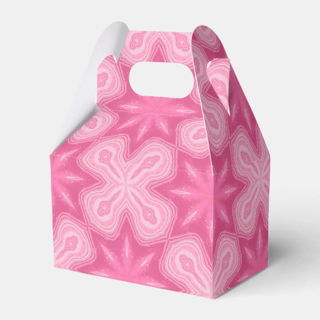 Pink And White Favour Box (Front Side)