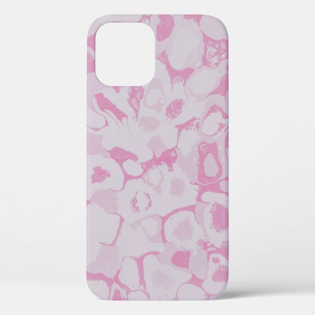 Pink and white floral textile Case-Mate iPhone case (Back)