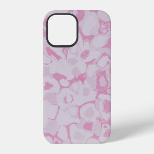 Pink and white floral textile iPhone 12 case
