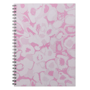 Pink and white floral textile notebook