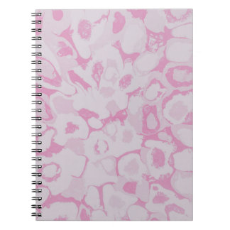 Pink and white floral textile notebook