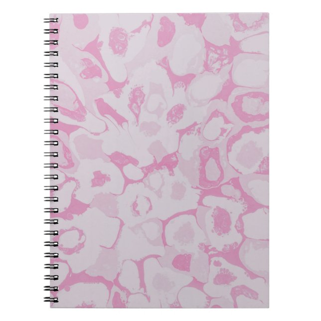 Pink and white floral textile notebook (Front)