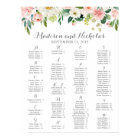 Pink and White Flower Alphabetical Seating Chart