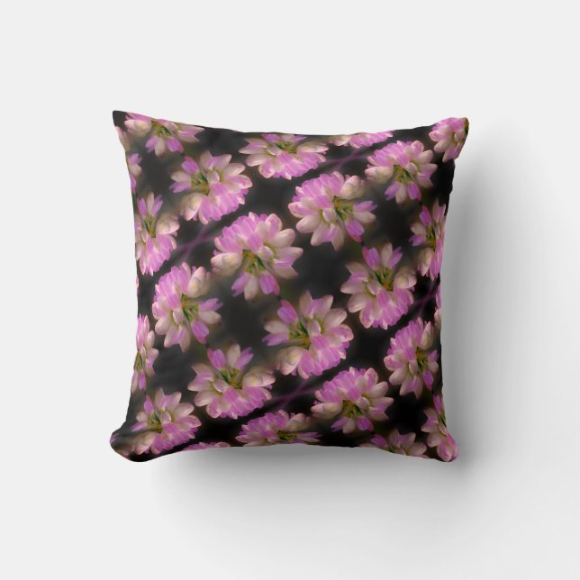 Pink And White Flower Close Up Pattern  Cushion (Front)