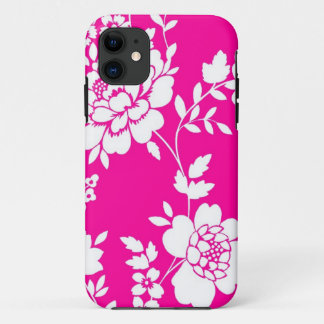 Pink and white flower design iPhone 5 case